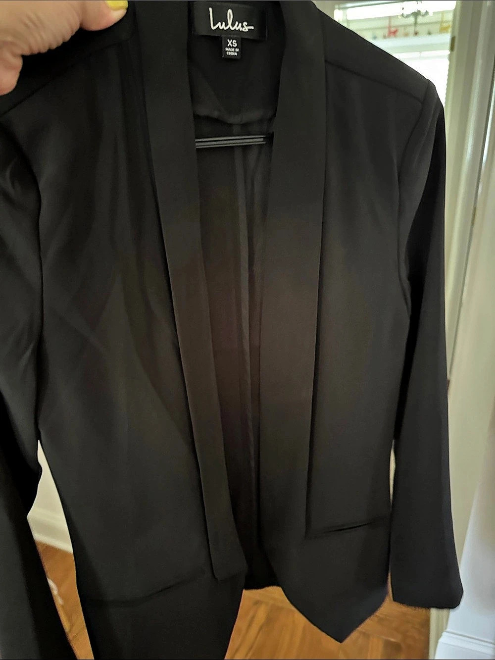 Lulus Miss Punctuality Black Lightweight Blazer XS